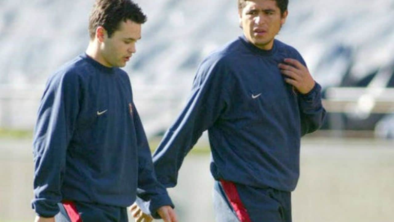Photo of Iniesta’s request for Riquelme and the former River who was his idol